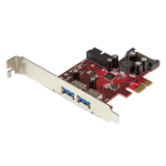 StarTech.com Scheda Espansione PCI Express USB 3.0 a 4 porte - 2 interne, 2 esterne - Adattatore PCIe alimentato SATA - Adattatore USB - PCIe 2.0 profilo basso - USB 3.0 x 4 - per P/N: ST1030USBM, ST7300USBME